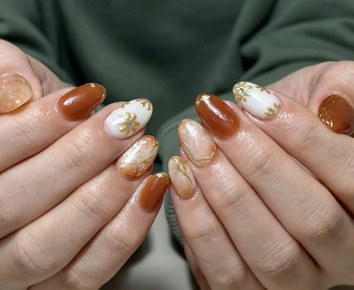 ネイル ハンドネイル ハンドケア 🍑 momo_nailのネイルデザイン