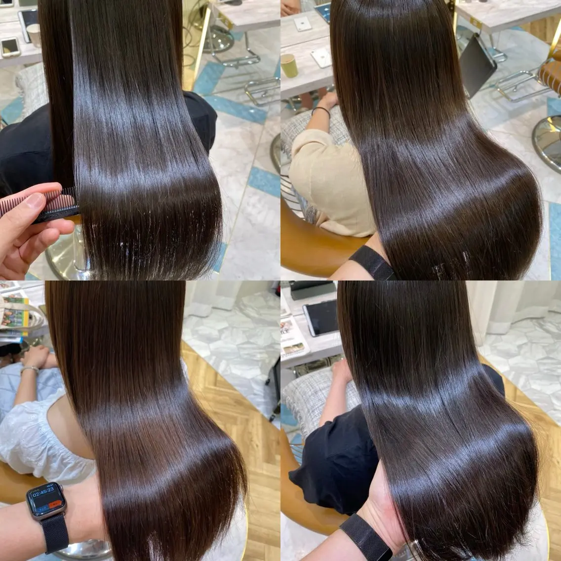 ロング 縮毛矯正 カット 縮毛矯正 トリートメント マンツーマン施術 山口つよしのヘアスタイル