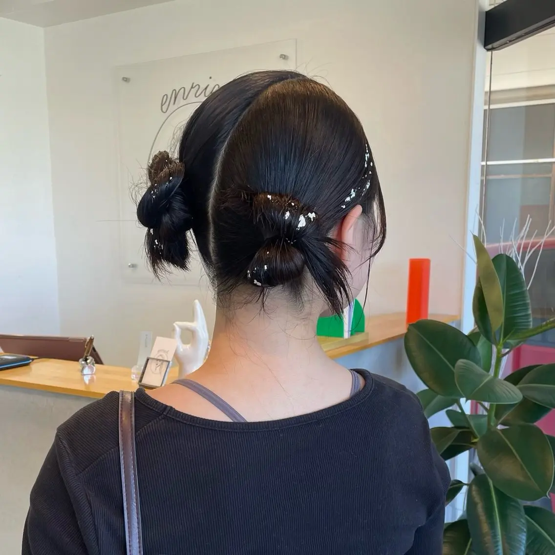 ミディアム お団子ヘア 前川 瑞希のヘアスタイル