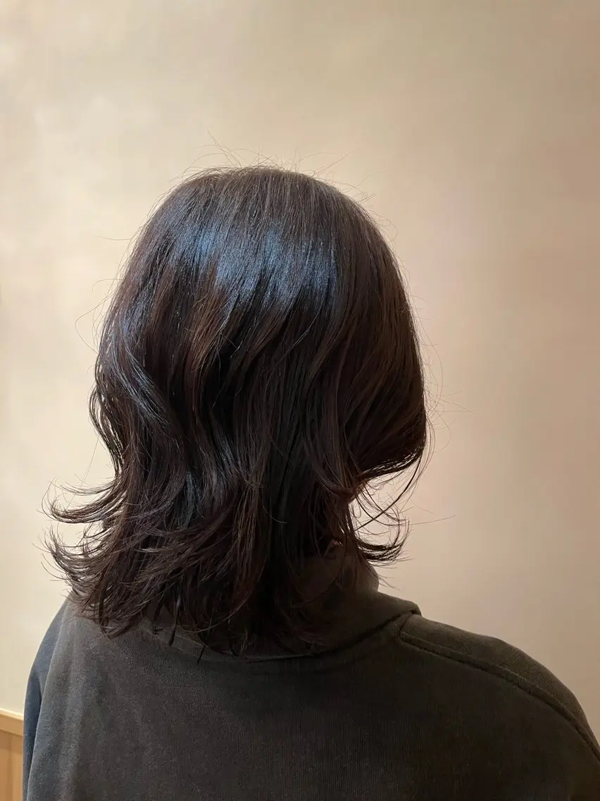 ミディアム 銀座ボブカラーパーマ ボブパーマみさきのヘアスタイル