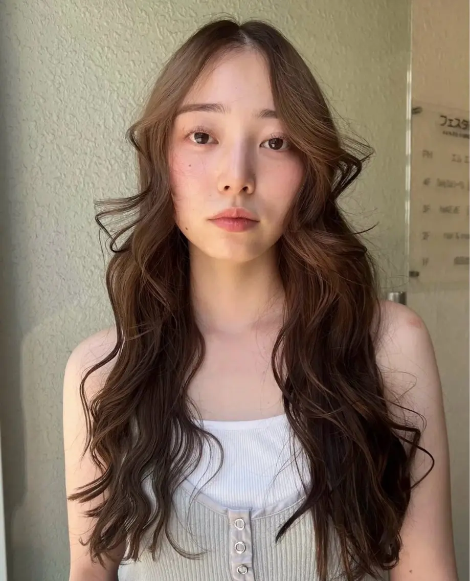 セミロング ヘアカラー siki hinaのヘアスタイル