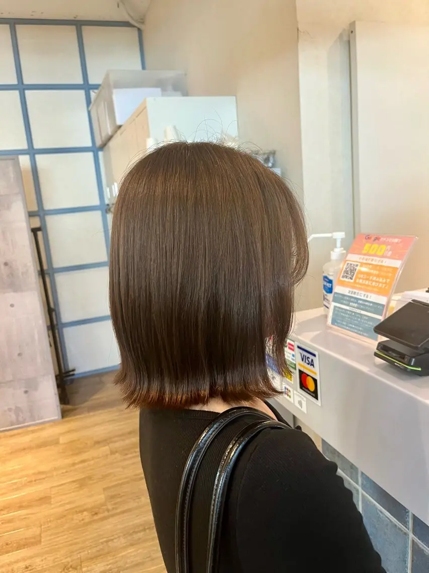 ミディアム カラー ベージュカラー カット ヘアカラー トリートメント なつな/ 透明感カラーのヘアスタイル