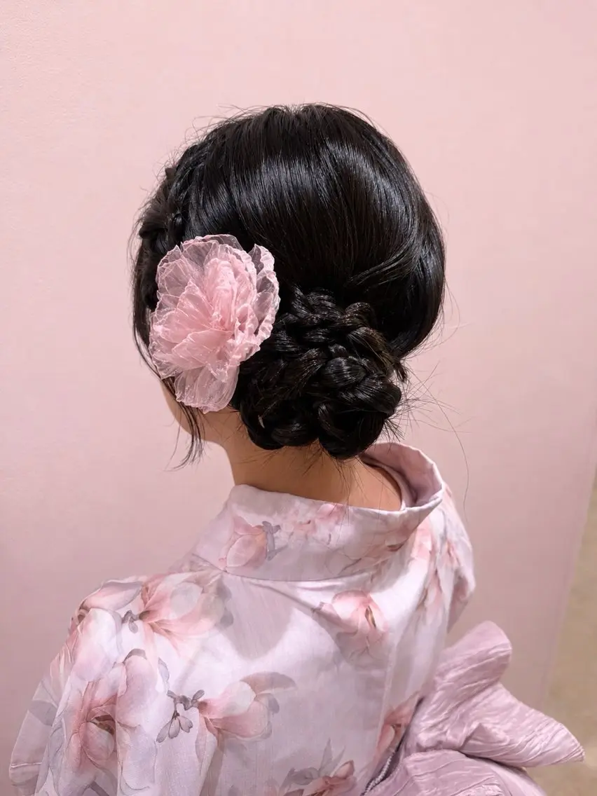 ロング ヘアアレンジ 着付け オタク美容師☃️🩵 ヘアアレンジ/らんのヘアスタイル