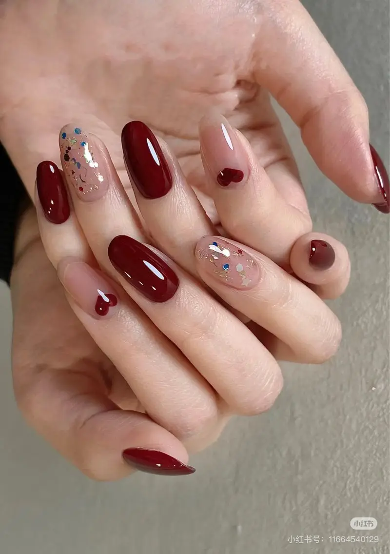 ネイル 成人式 ジェルネイル ネイルチップ 冬ネイル クリスマス ハンドネイル MoMoA Nail ネイル長さ出し専門店のネイルデザイン
