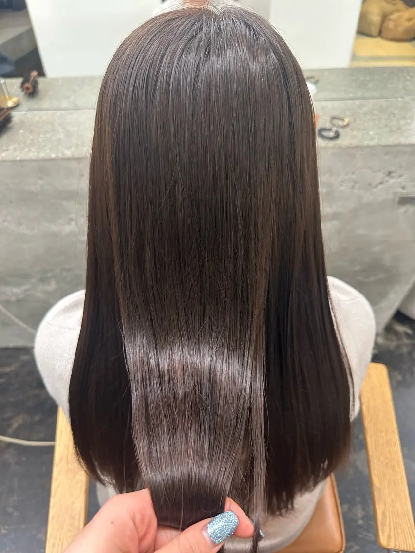 ロング カラー 縮毛矯正・透明感 カラー💙acoのヘアスタイル