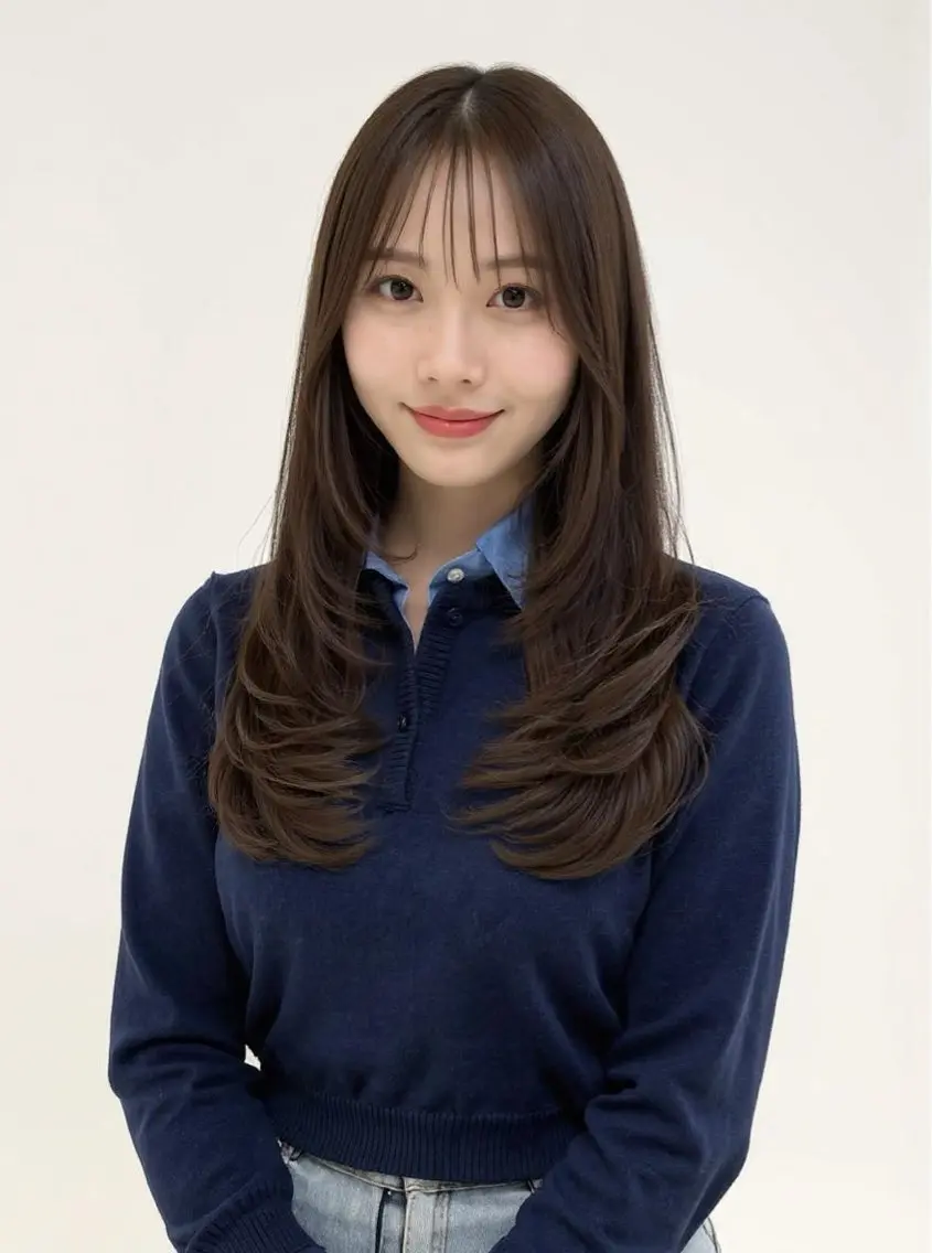 ロング カット 結衣 髪質改善モデル募集中のヘアスタイル