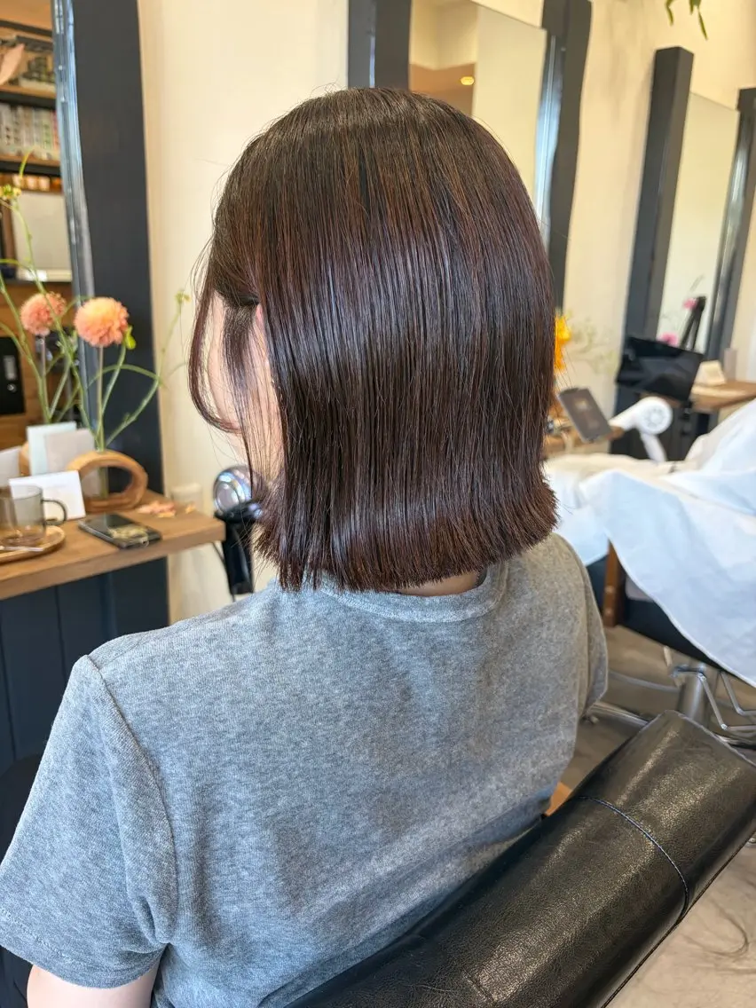 ショート ボブ カット ヘアカラー トリートメント GeeNY / Reikaのヘアスタイル