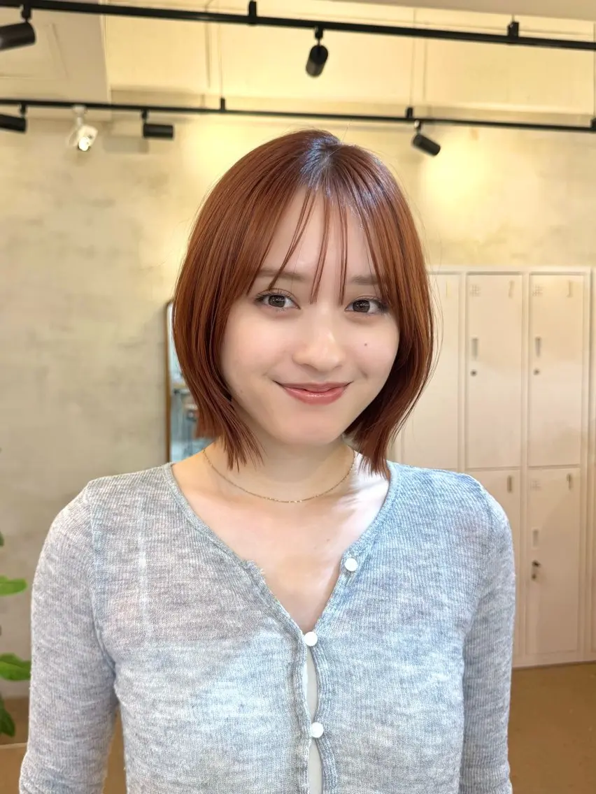 ショート 🧡ボブ/うる艶カラ ー🩵　さくら🌸のヘアスタイル