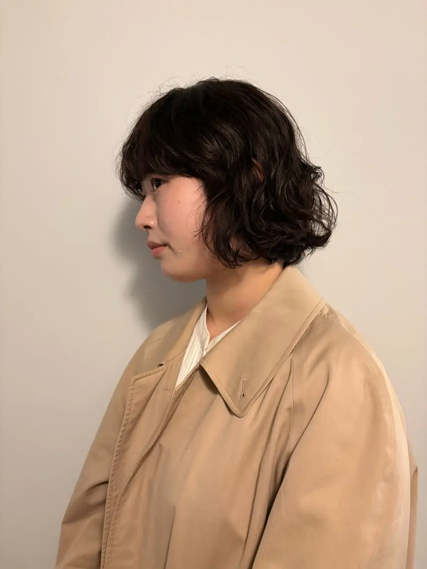 ショート パーマ 小野 明日香のヘアスタイル