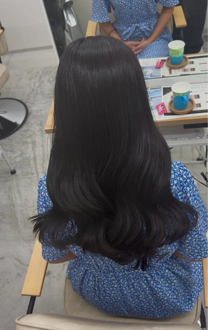 ロング カット ヘアカラー トリートメント 飯星/池袋/透明感 カラー/縮毛矯正特化のヘアスタイル