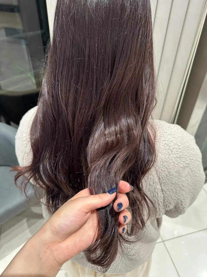 ロング カラー クロスパーマ/うる艶 カラー/Kurumiのヘアスタイル