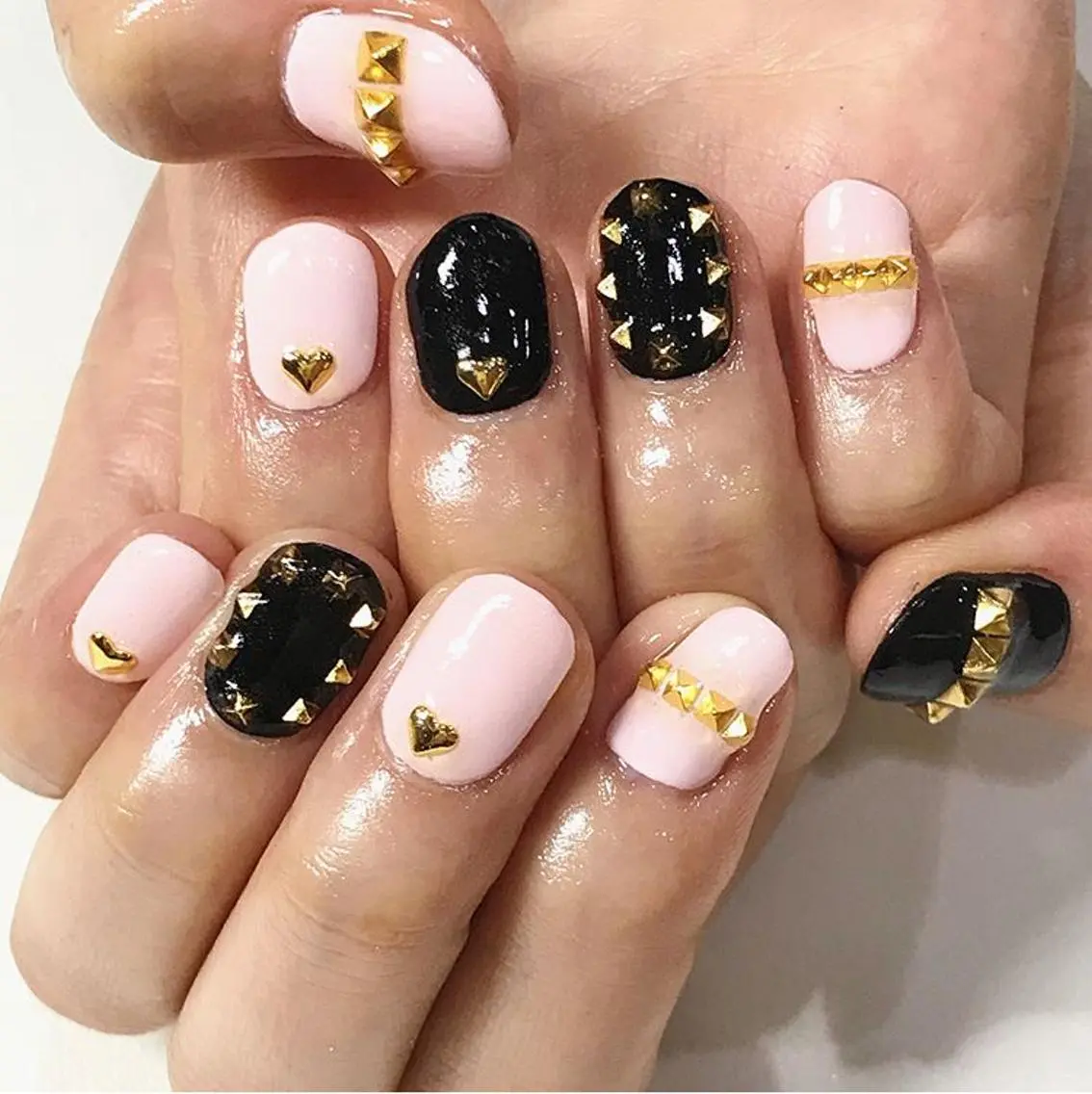 ネイル 渋谷／チップ長さ出し 👑アプレgel-xのネイルデザイン