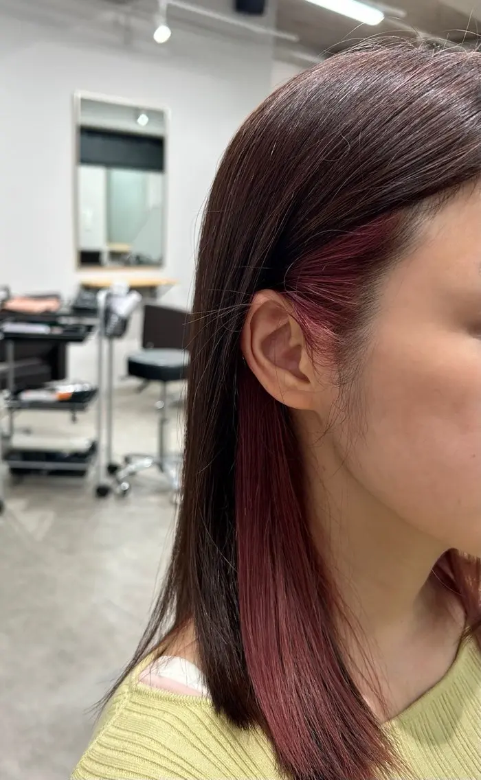 ミディアム カラー インナーカラー ピンクカラー ヘアカラー トリートメント 透明感/ダブルカラー /🌸ERI🌸のヘアスタイル