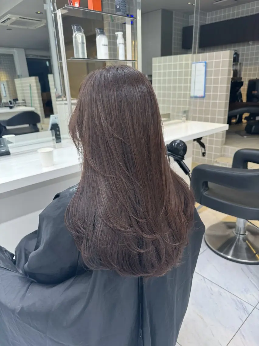 セミロング カラー ヘアアレンジ Over hair_ misakiのヘアスタイル