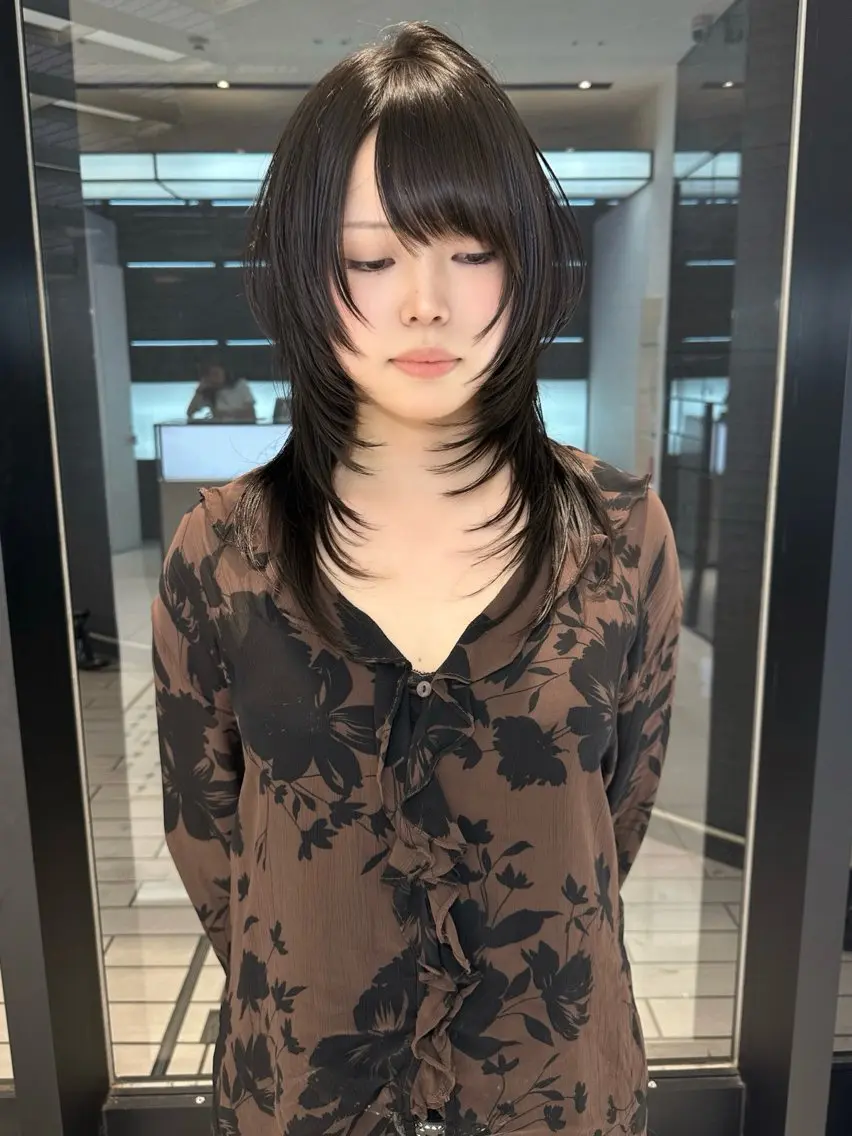 ロング シャギー ハッシュカット ✦·.⋆  SAYAのヘアスタイル