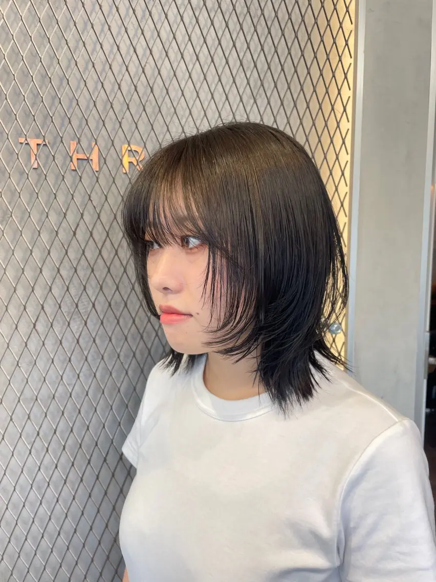 ミディアム カット ヘアカラー 博多ブリーチ /Ririkaのヘアスタイル