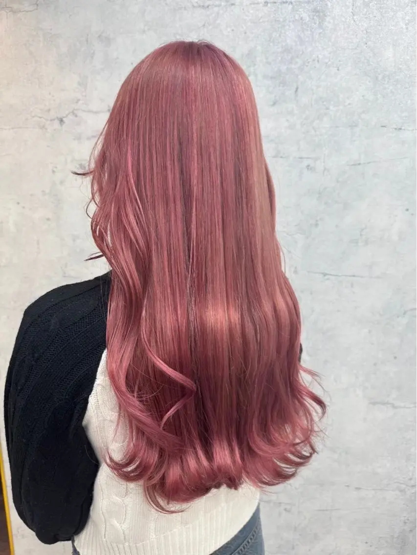 ロング カラー カット ヘアカラー limitこうせい 縮毛/ブリーチのヘアスタイル