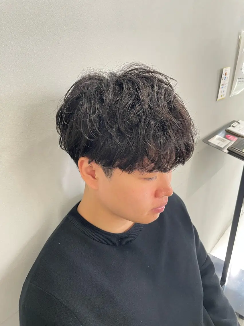 パーマ メンズ カット パーマ トリートメント ヘアセット メンズモテパーマ💙 fuwaのヘアスタイル