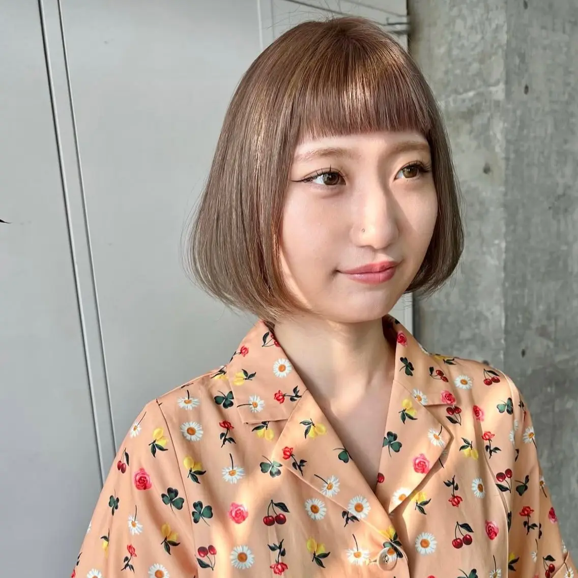 ミディアム カラー ベージュカラー ミルクティーベージュ ヘアカラー トリートメント レイヤー / メンズ 🇰🇷 細江 美紅のヘアスタイル