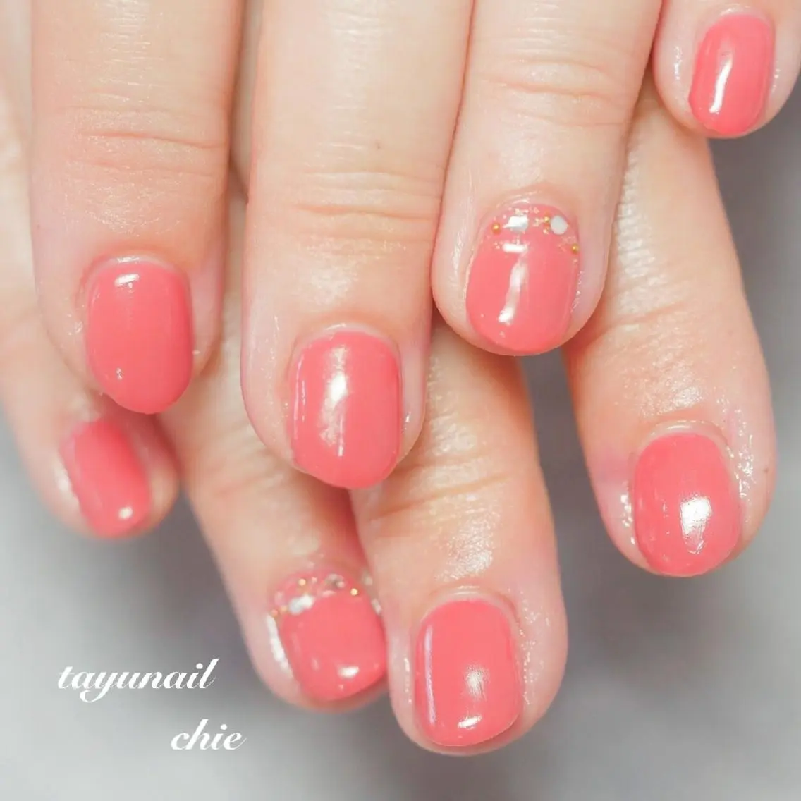ネイル ブルー ジェルネイル パラジェル ショートネイル 夏ネイル ネイルサロン 【たゆnail】のネイルデザイン