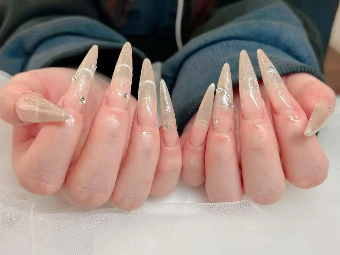 ネイル 長さ出し ジェルネイル 韓国ネイル 持ち込み パラジェル ハンドネイル ハンドケア Hana Bloom Nail💜Akiのネイルデザイン