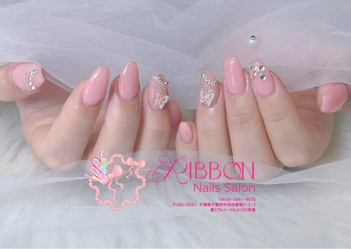 ネイル フットネイル フレンチネイル ジェルネイル マグネットネイル 持ち込み ハンドネイル Ribbonnail salonのネイルデザイン