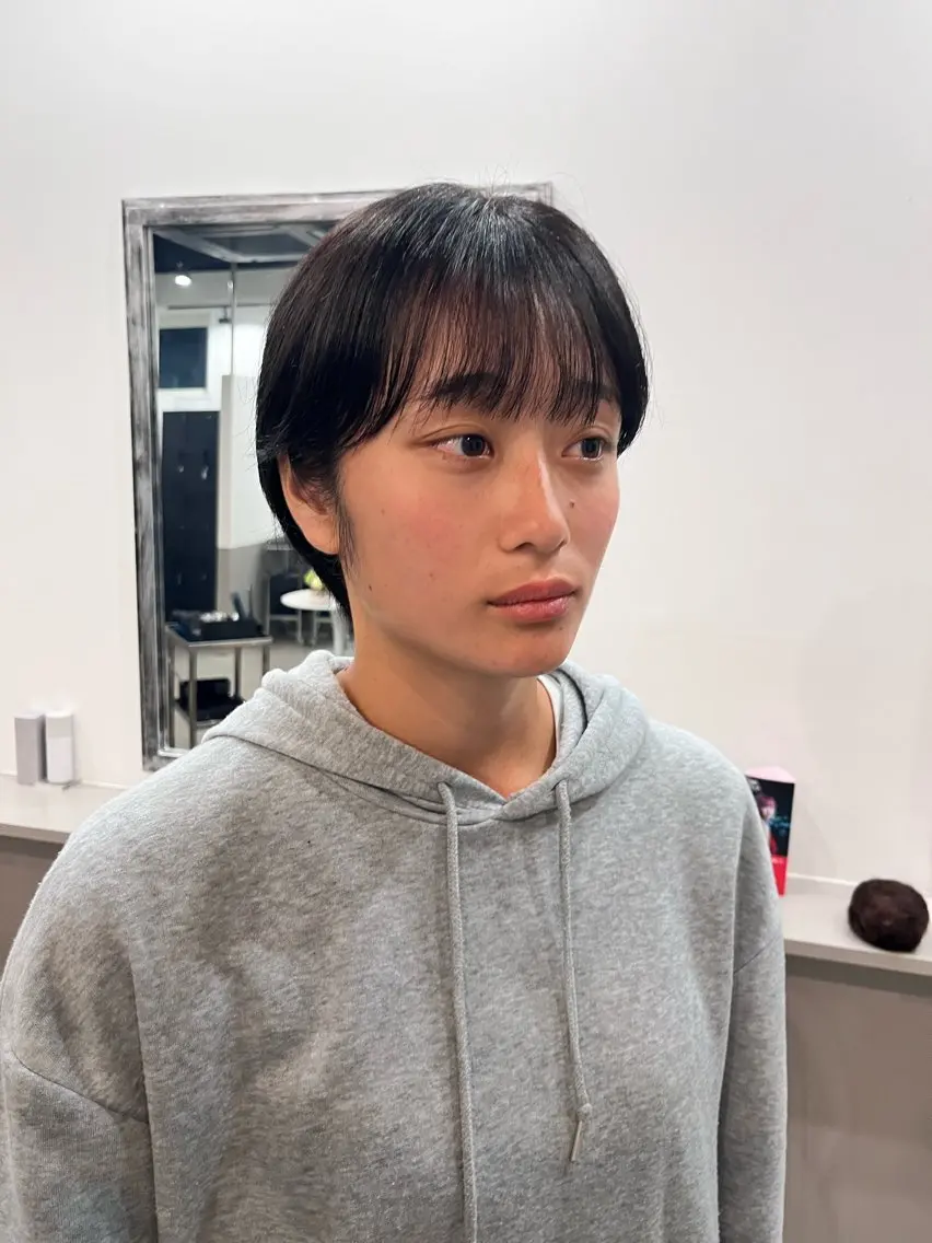 ショート カラー 丸みショート ショートヘア カット ヘアカラー dogstar小林諒 パーマ/レイヤーのヘアスタイル