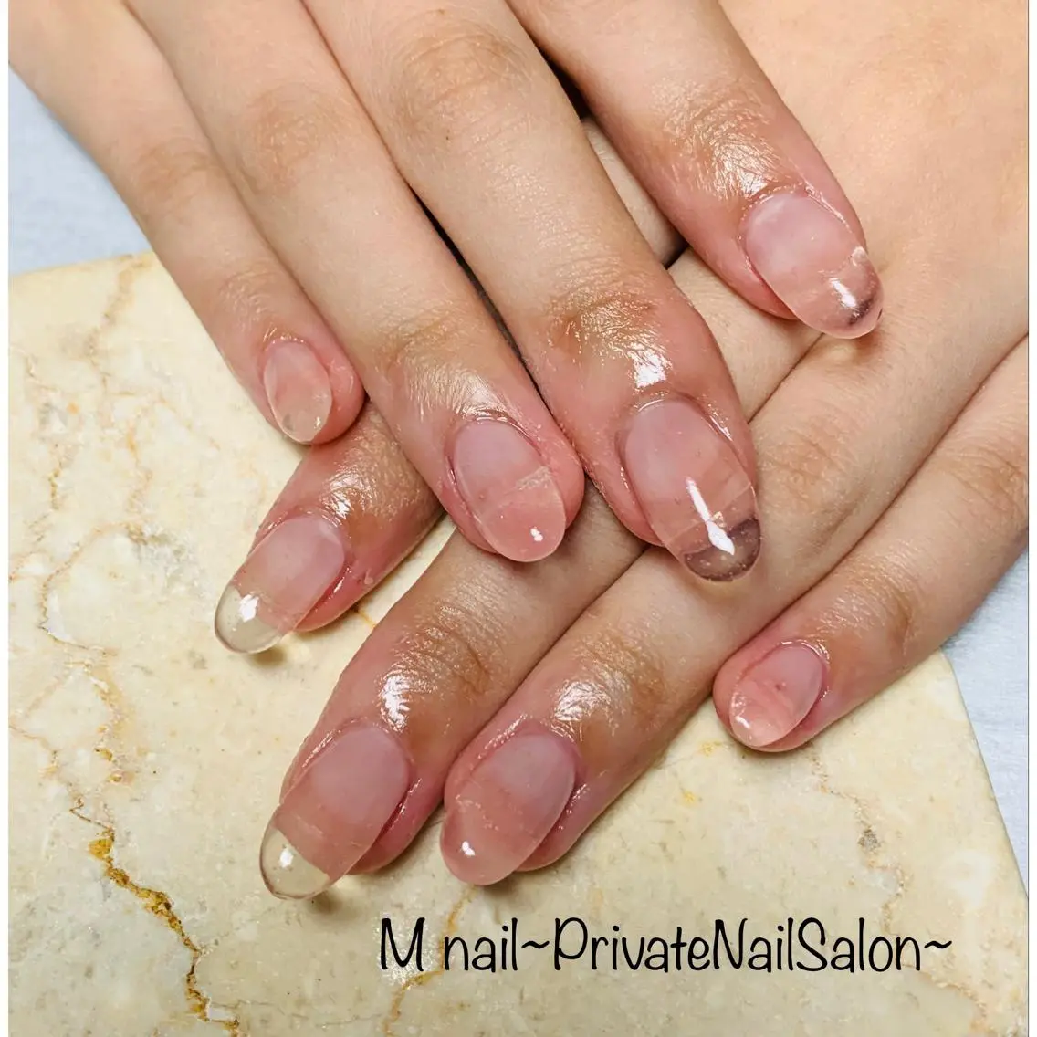 ネイル 長さ出し ハンドネイル M nail 市原市ちはら台のネイルデザイン