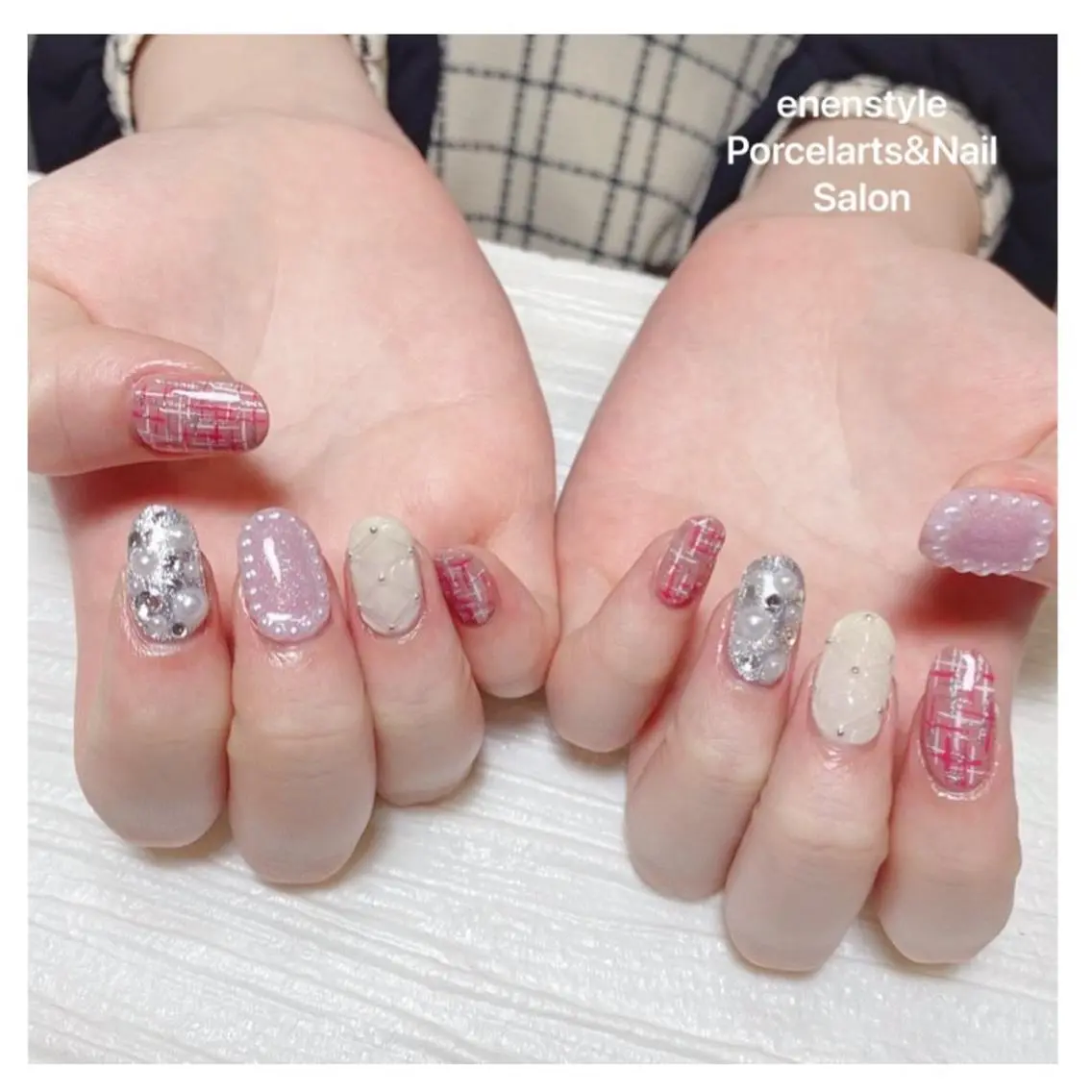 ミディアム ネイル 🐾enen style 🐾のネイルデザイン