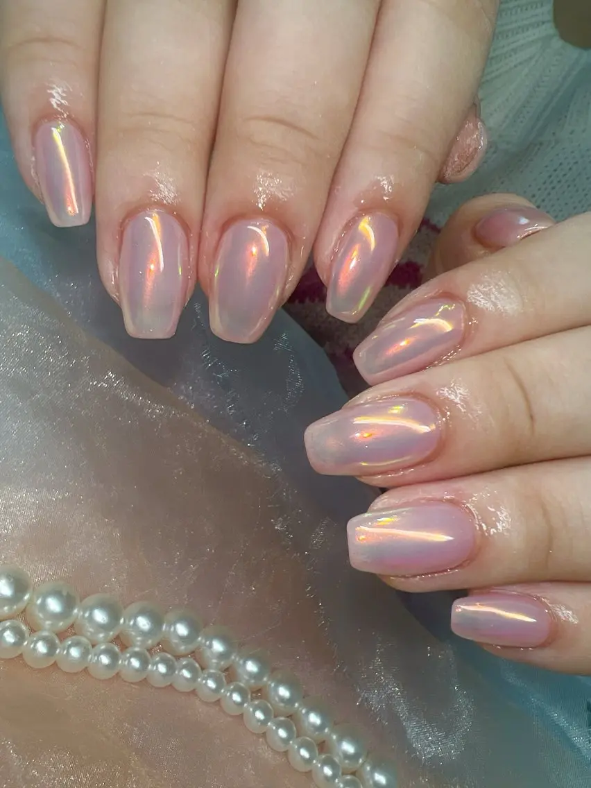 ネイル キラキラネイル ミラーネイル 春ネイル フットネイル NailSalon MAHINAのネイルデザイン