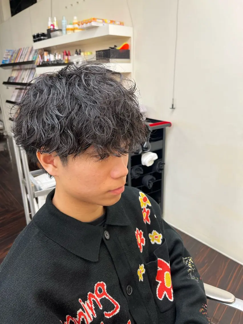 パーマ メンズ 三好 汰一のヘアスタイル