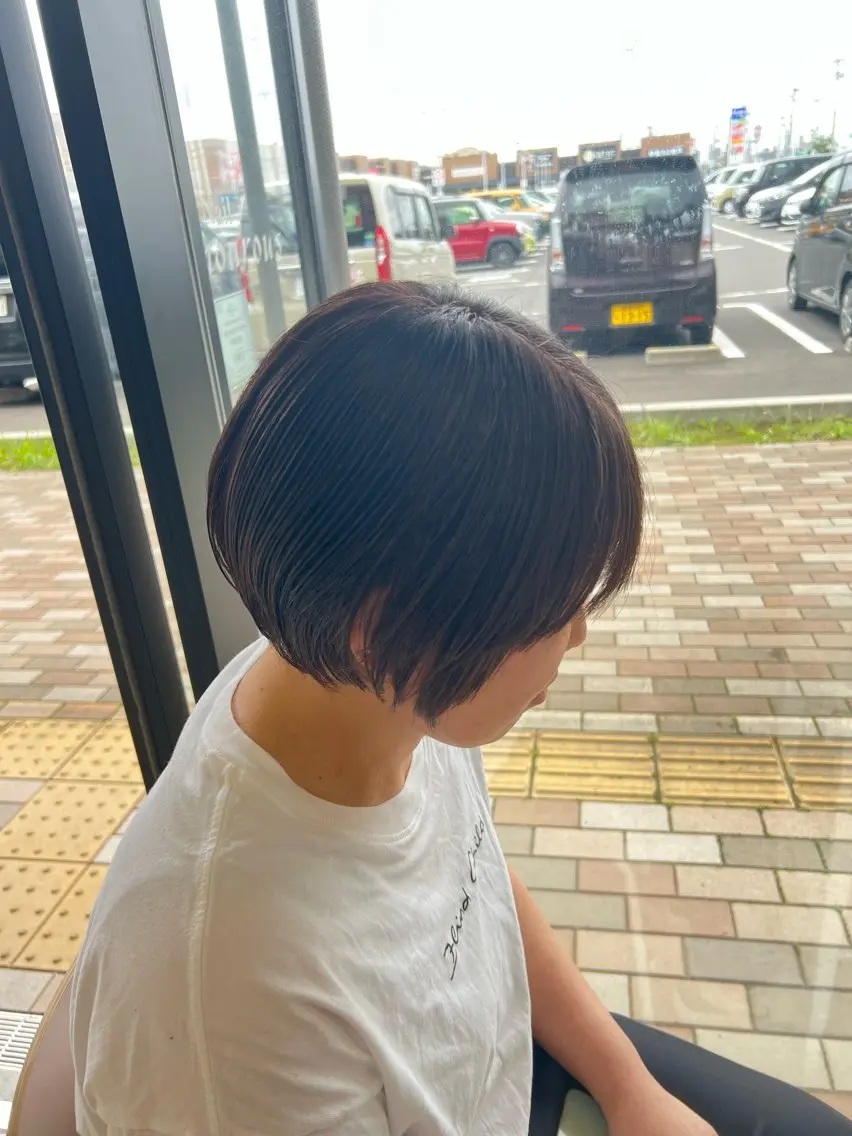 ショート カラー カット ヘアカラー 太白区/白髪ぼかし ハイライト/千葉達人のヘアスタイル