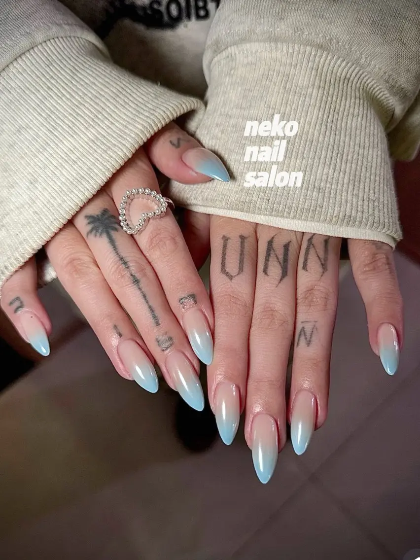 ネイル オーロラネイル ワンホンネイル neko nailのネイルデザイン