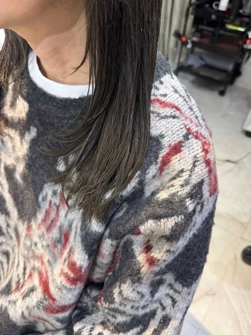 セミロング カラー グレージュ オリーブグレージュ オリーブグレー レイヤーカット 11日◎髪質改善 misatoのヘアスタイル