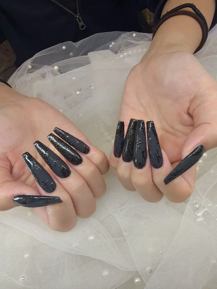 ネイル 長さ出し ラメ(グリッター) ロングネイル マットネイル 持ち込み ハンドネイル ハンドケア Min nail サロン渋谷のネイルデザイン
