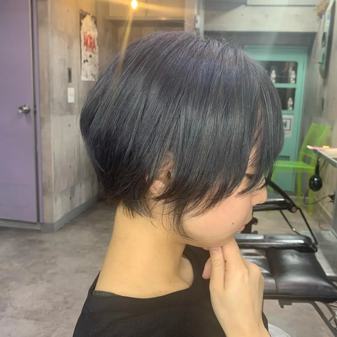 ショート ショートヘア ホワイト&レイヤーカ ットエクステ長畠俊輔のヘアスタイル