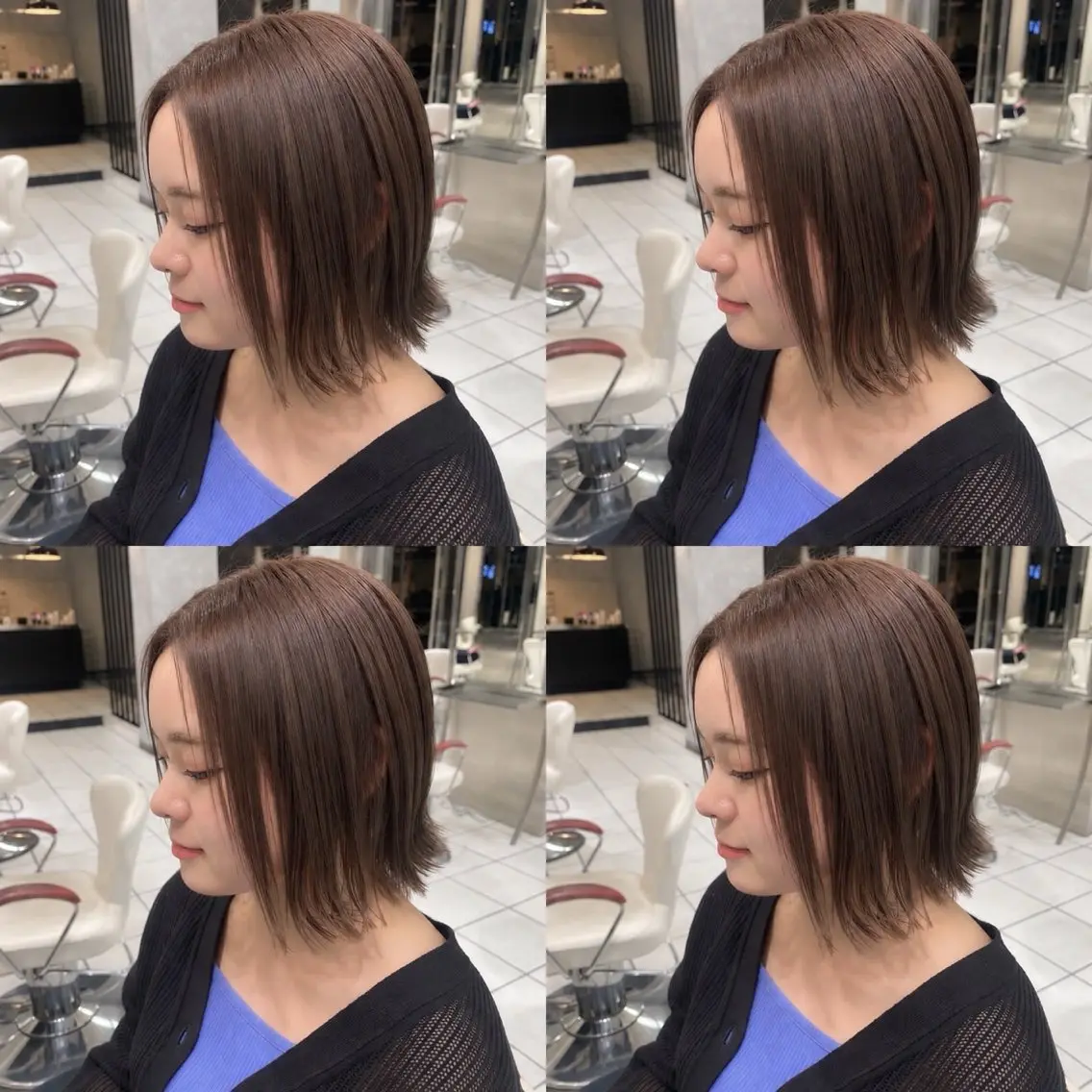 ミディアム ヘアカラー トリートメント 🎀盛れる顔周り×透 明感🫧manakaのヘアスタイル