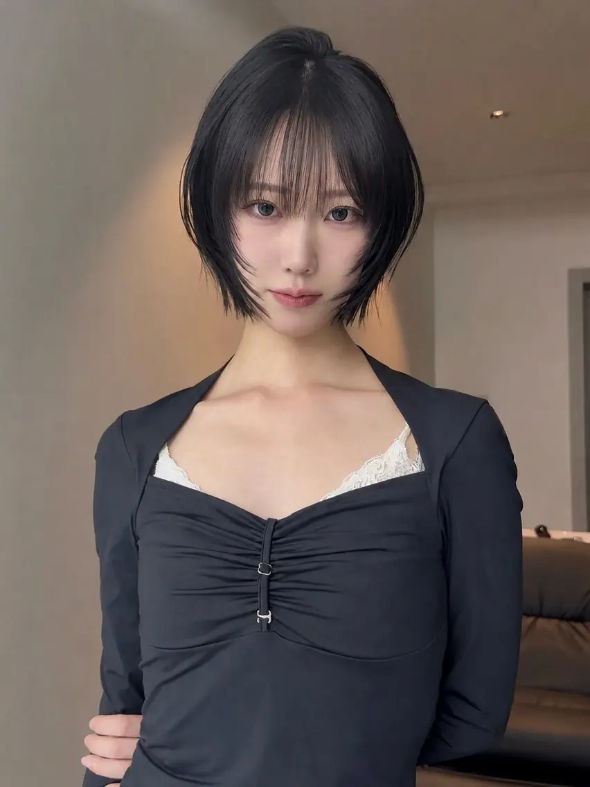 ショート ボブレイヤー ボブ ハッシュカット レイヤーカット カット ヘアカラー 似合わせレイヤー /togawaのヘアスタイル