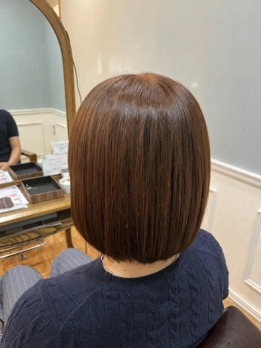 カラー ブラウンカラー オレンジ オレンジブラウン ヘアカラー 小磯 美輝のヘアスタイル