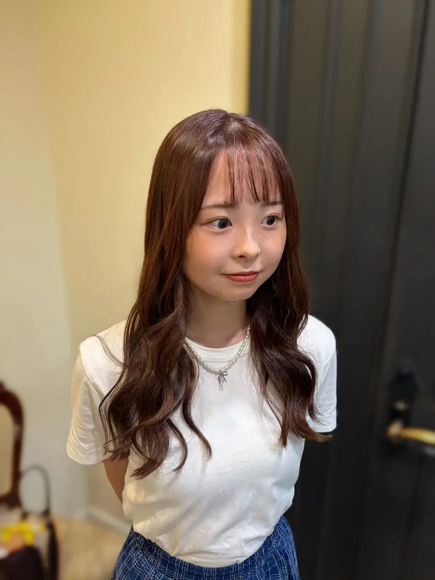 ロング ピンクブラウン ヘアカラー トリートメント みゆ/ カラーリスト🎀のヘアスタイル