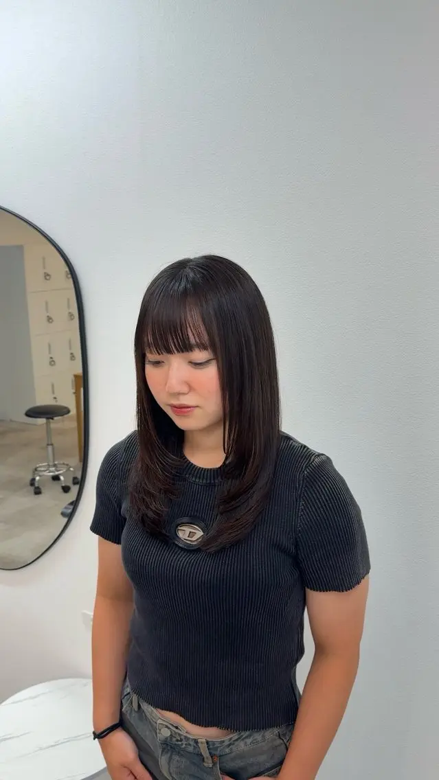 ロング カラー ブラウンカラー レイヤーカット ブリーチカラー/渋谷 /髪質改善/shinのヘアスタイル