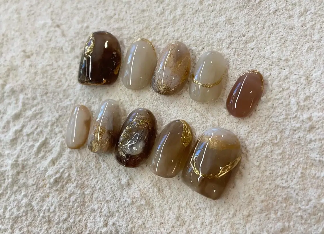 ネイル ジェルネイル ネイルチップ Shimmer Nail⋆*✩のネイルデザイン