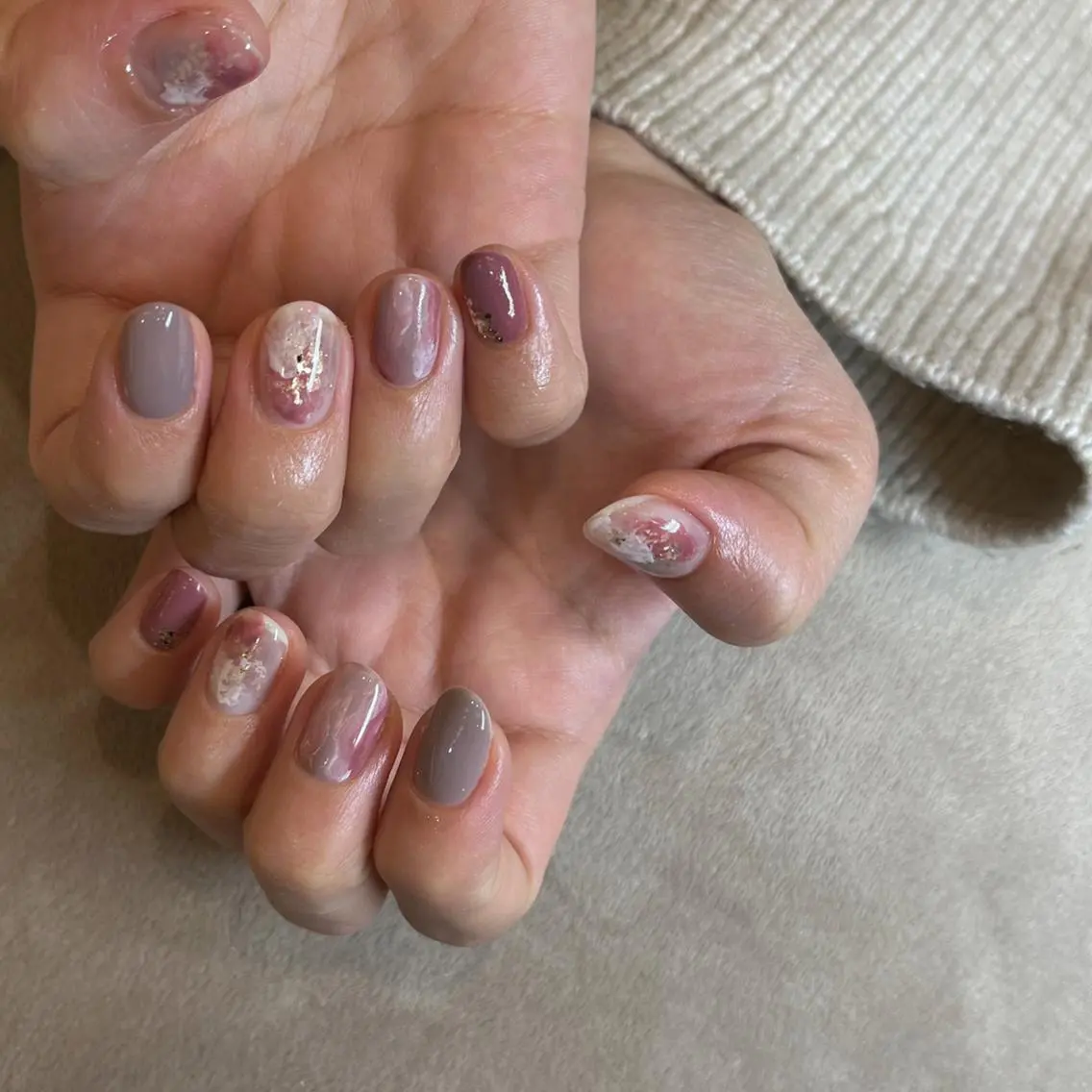 ネイル ニュアンスネイル ピンク フリーランス¨̮⃝ ネイリストOKADAのネイルデザイン