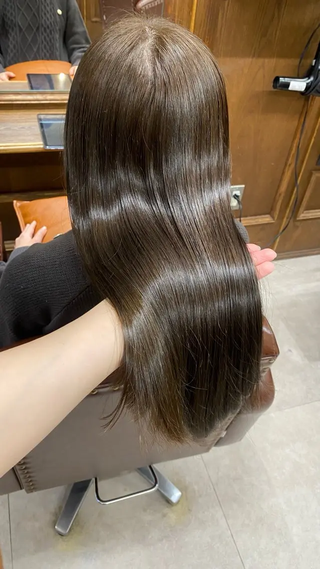 ロング カラー 酸性ストレート bio(ビオ) 博多のヘアスタイル
