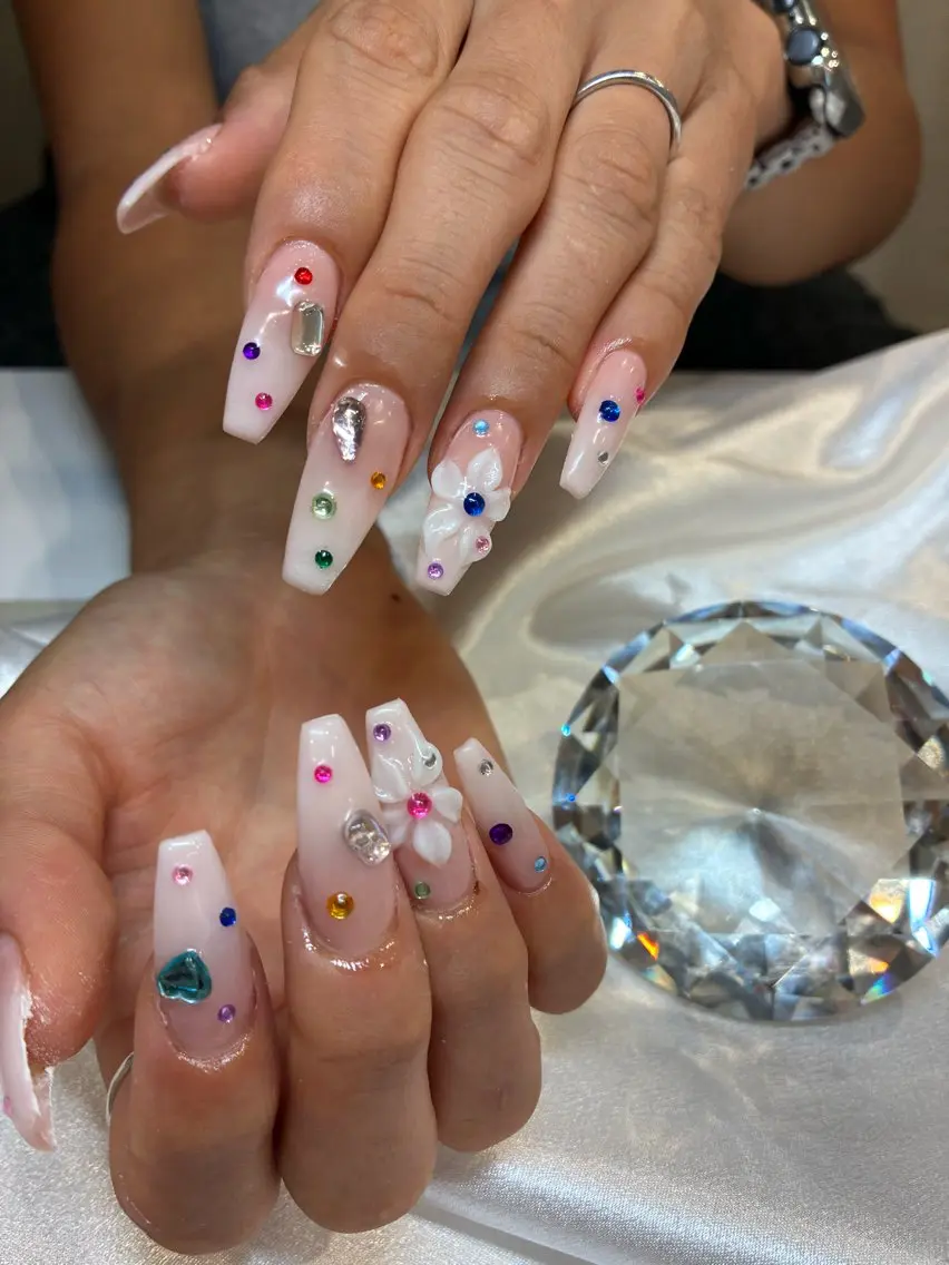 ネイル 長さ出し Hanon ハノンのネイルデザイン