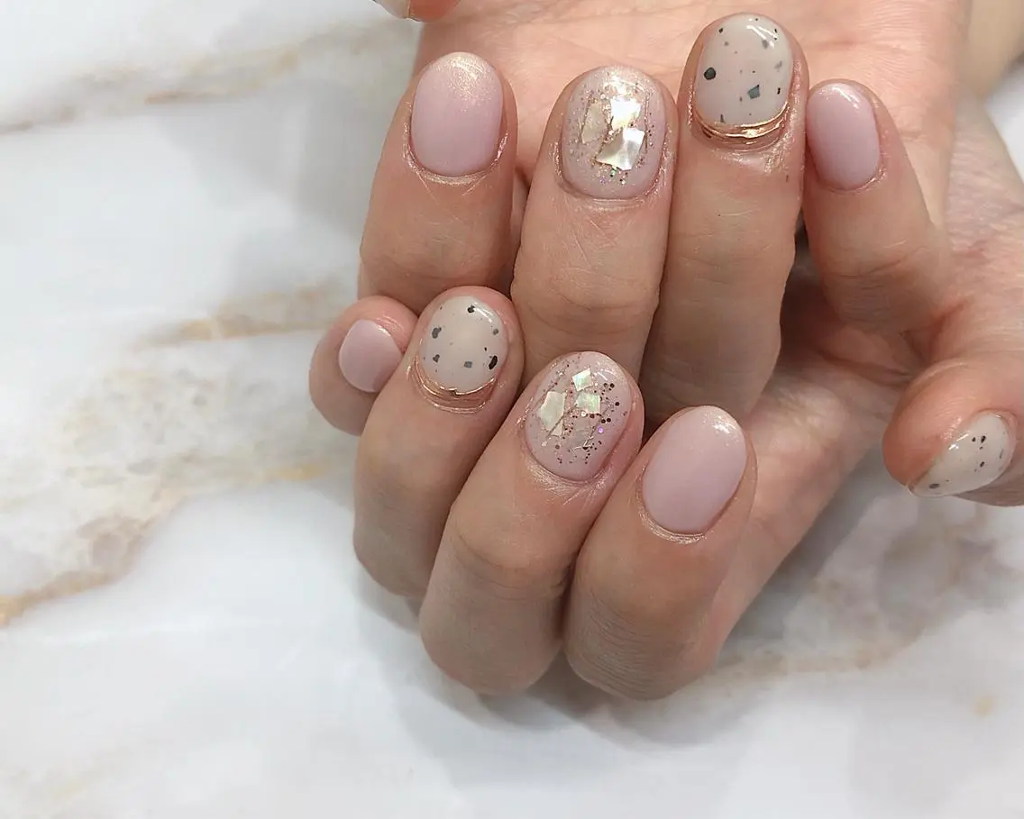 ネイル ピンク ハンドネイル saki_ nail heronのネイルデザイン