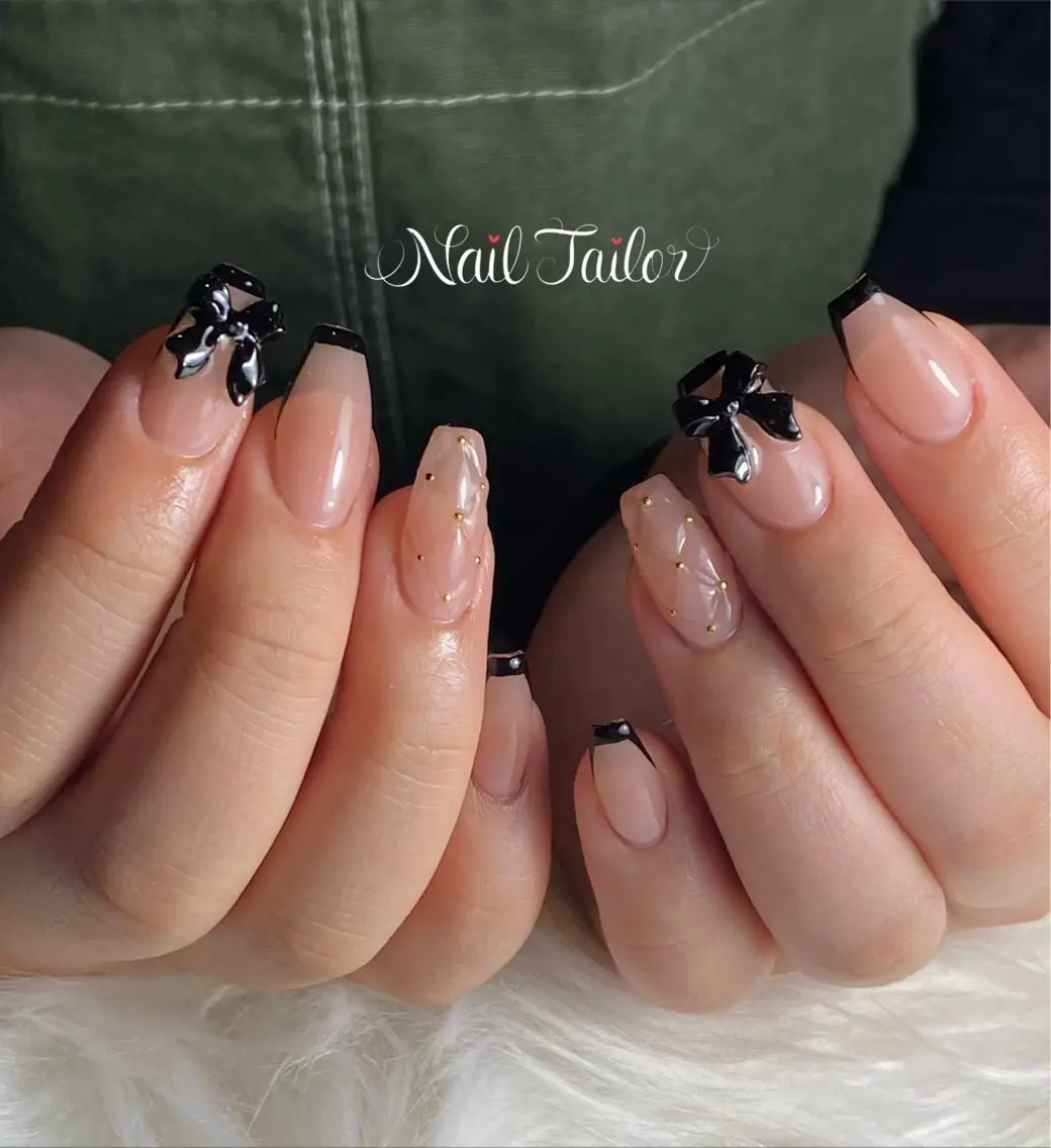 ネイル 長さ出し フレンチネイル 韓国ネイル ロングネイル 持ち込み ハンドネイル NailTailor ネイルテイラーのネイルデザイン