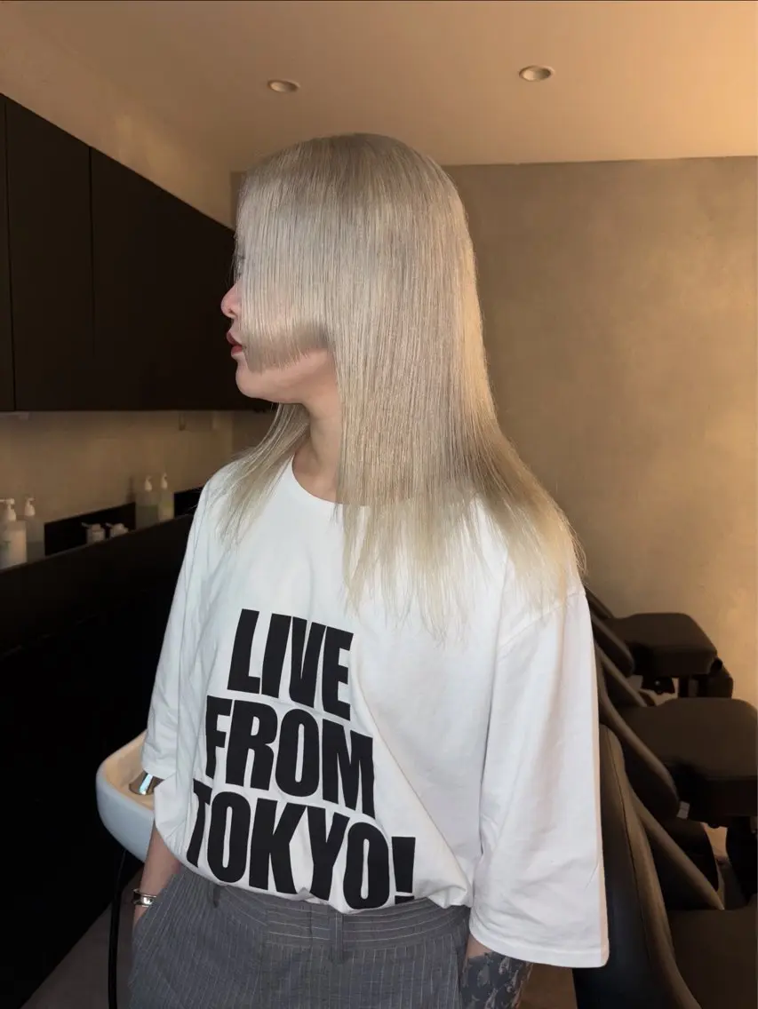 ミディアム カラー ヘアカラー トリートメント 吉武 茂暉のヘアスタイル