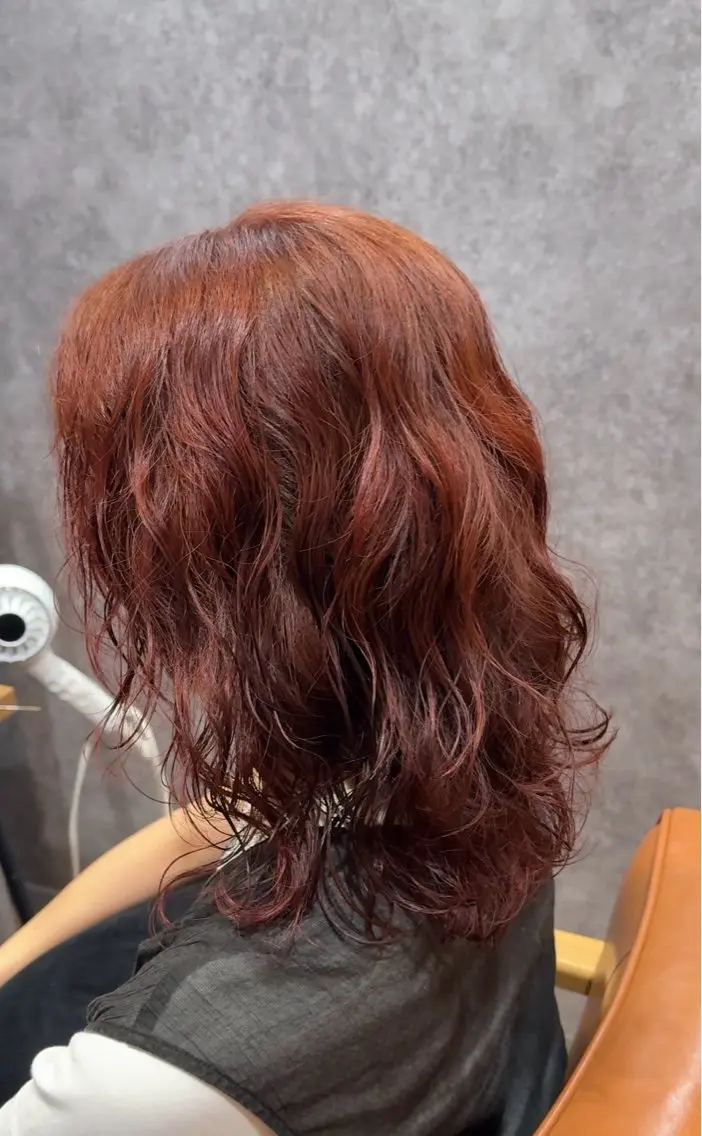 セミロング カット パーマ トリートメント cocoa船橋🦄 chinamiのヘアスタイル