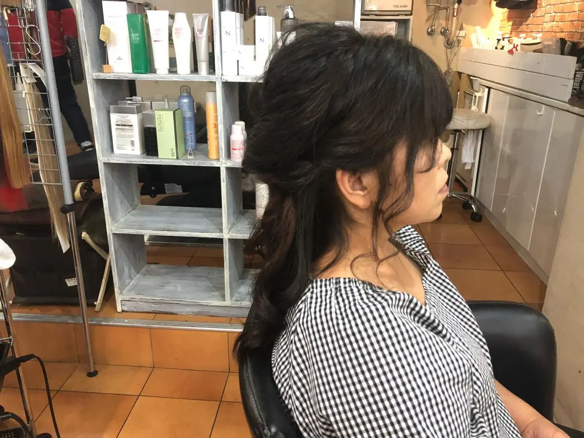 セミロング ヘアアレンジ レイヤー/エクステ alpha下妻のヘアスタイル